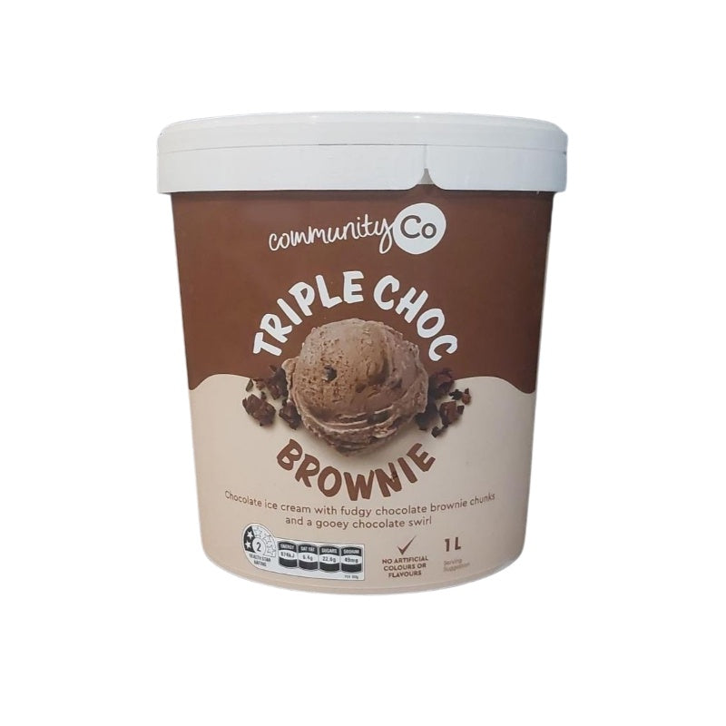 Community Co Triple Chocolate Icecream 1L