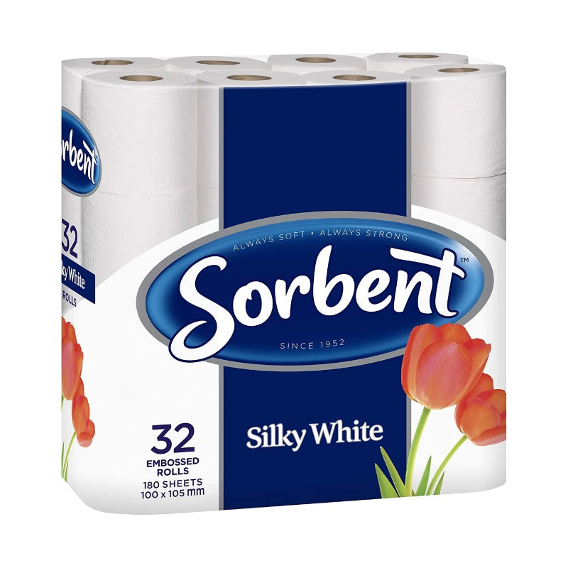 Sorbent Silky White Toilet Tissue 32pk