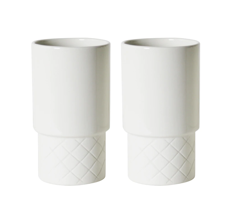 Tumbler Set of 2 - Portrait Collection White